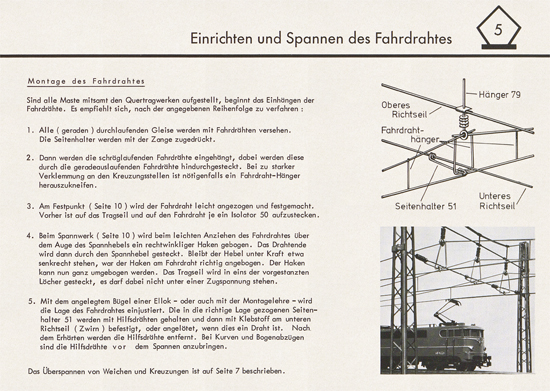 Sommerfeldt Anleitungsheft für Oberleitungen 1975