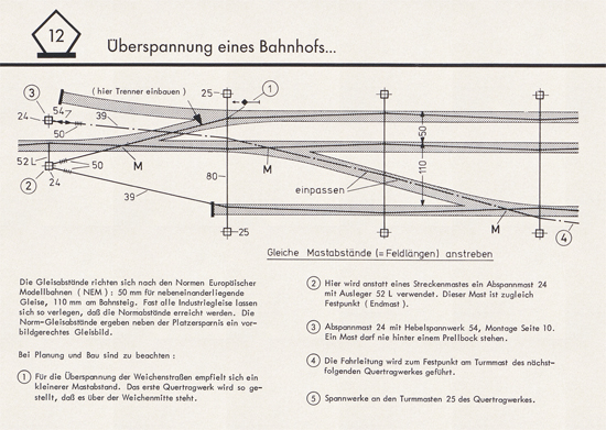 Sommerfeldt Anleitungsheft für Oberleitungen 1975