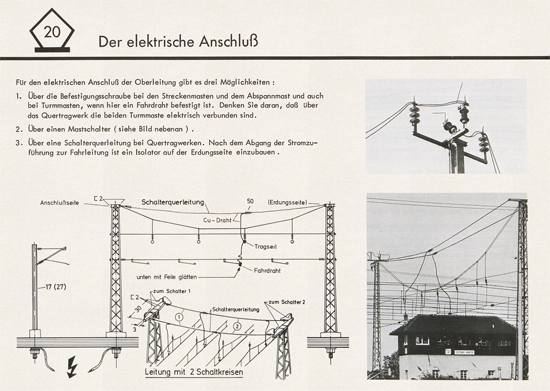 Sommerfeldt Anleitungsheft für Oberleitungen 1975