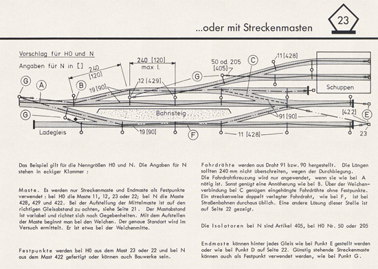 Sommerfeldt Anleitungsheft für Oberleitungen 1975