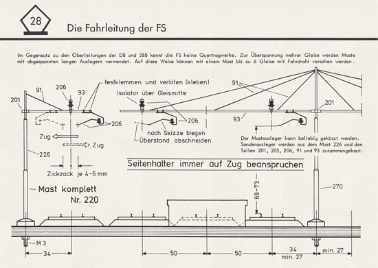 Sommerfeldt Anleitungsheft für Oberleitungen 1975