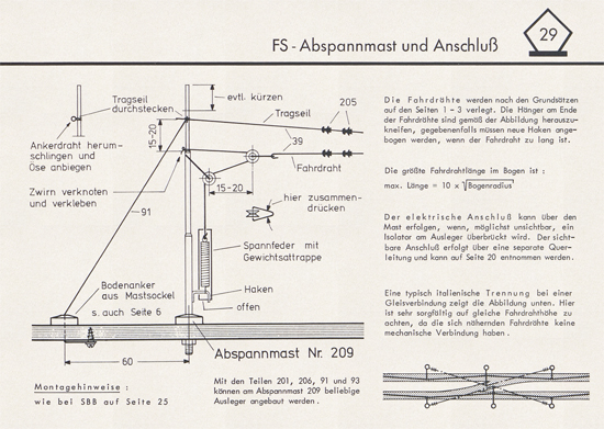 Sommerfeldt Anleitungsheft für Oberleitungen 1975