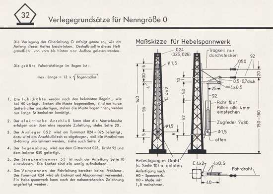 Sommerfeldt Anleitungsheft für Oberleitungen 1975