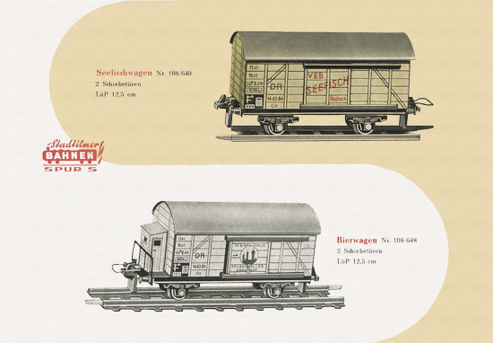 Stadtilmer Bahnen Spur S Katalog 1959