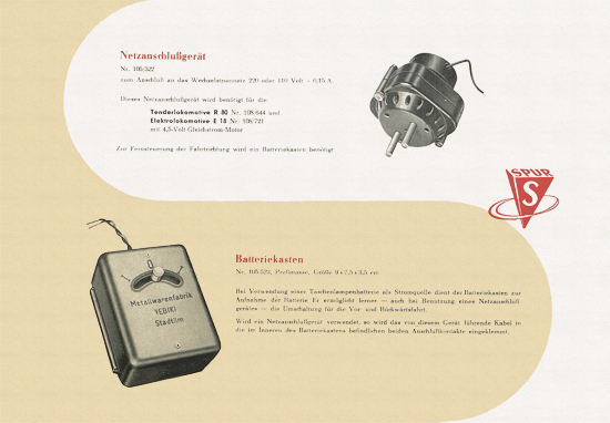 Stadtilmer Bahnen Spur S Katalog 1959