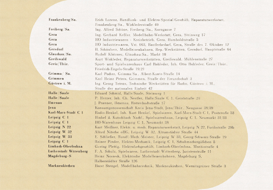 Stadtilmer Bahnen Spur S Katalog 1959