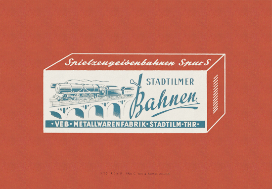 Stadtilmer Bahnen Spur S Katalog 1959