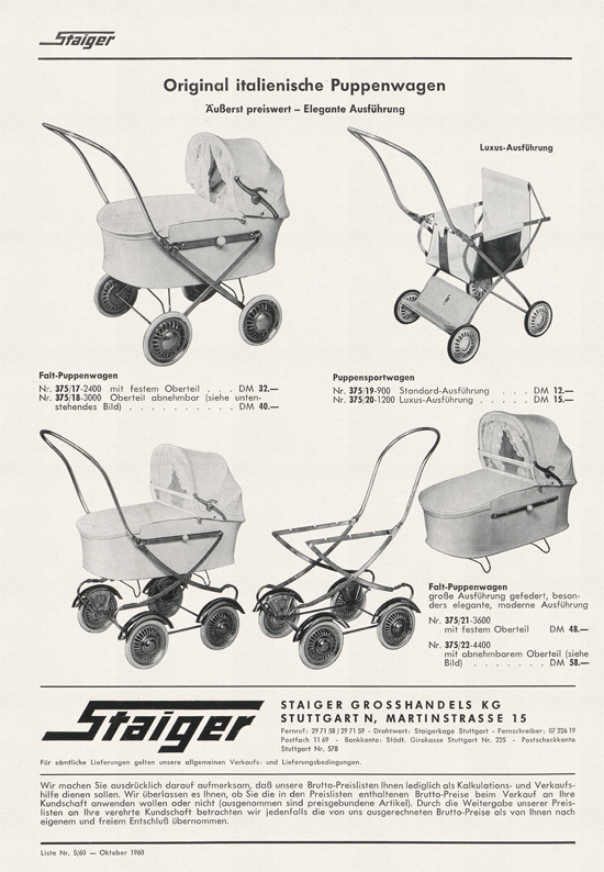 Staiger Kinderfahrzeuge 1961