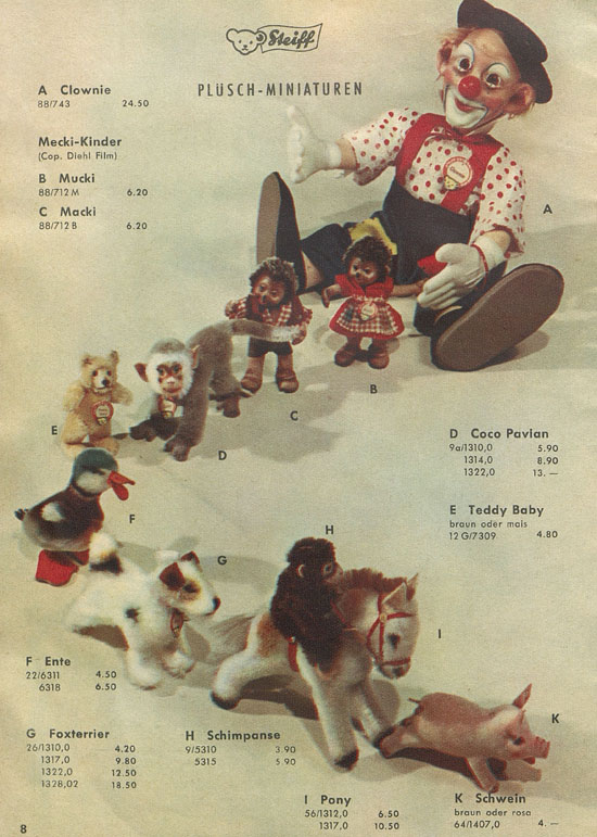 Seite 8 Margarete Steiff Katalog 1953