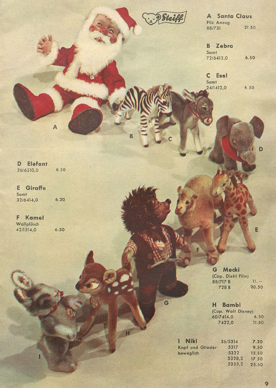 Seite 9 Margarete Steiff Katalog 1953