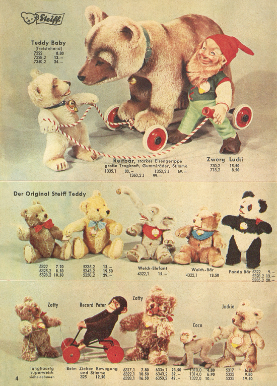 Seite 4 Margarete Steiff Katalog 1954