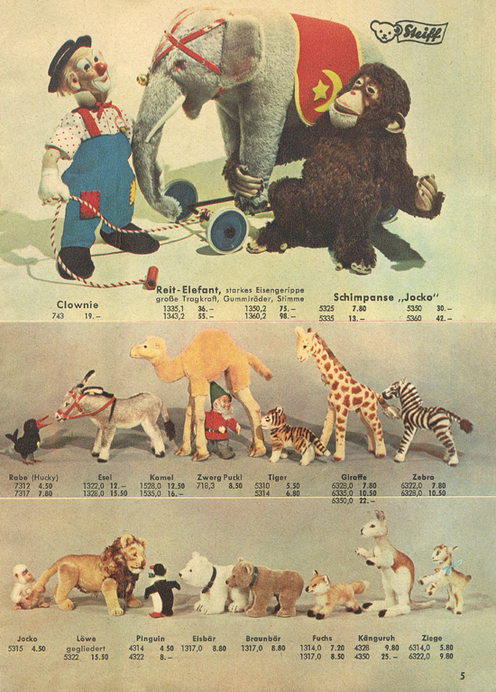 Seite 5 Margarete Steiff Katalog 1954