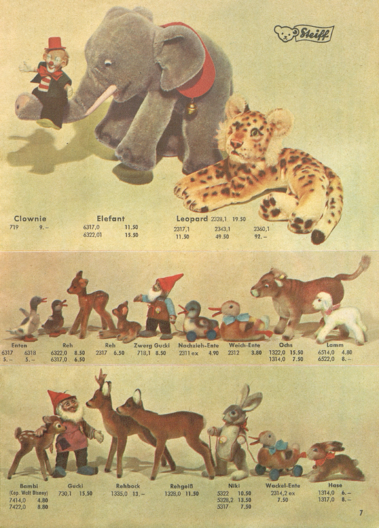 Seite 7 Margarete Steiff Katalog 1954