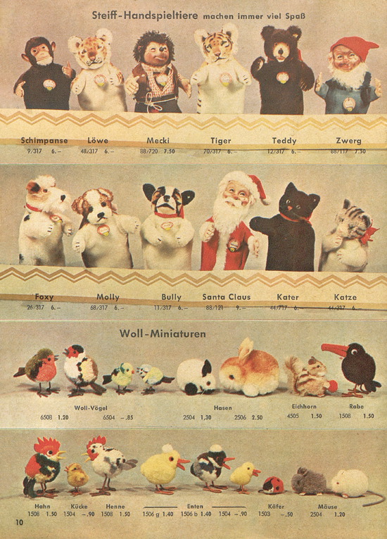 Seite 10 Margarete Steiff Katalog 1954