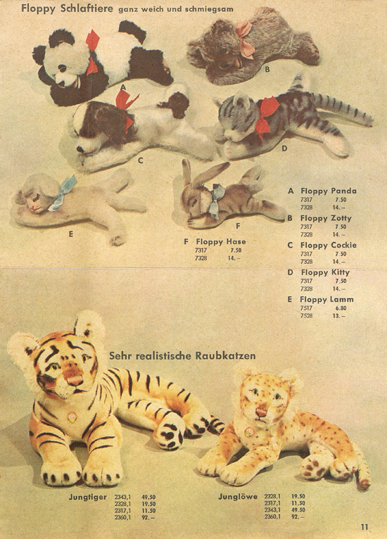 Seite 11 Margarete Steiff Katalog 1954