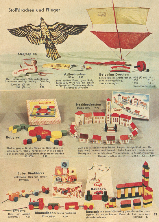 Seite 13 Margarete Steiff Katalog 1954