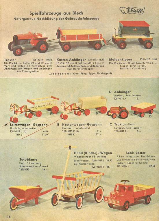 Seite 14 Margarete Steiff Katalog 1954