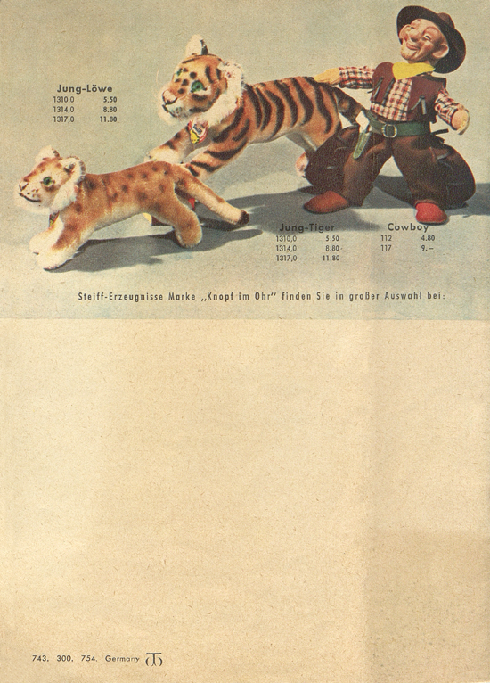 Seite 16 Margarete Steiff Katalog 1954