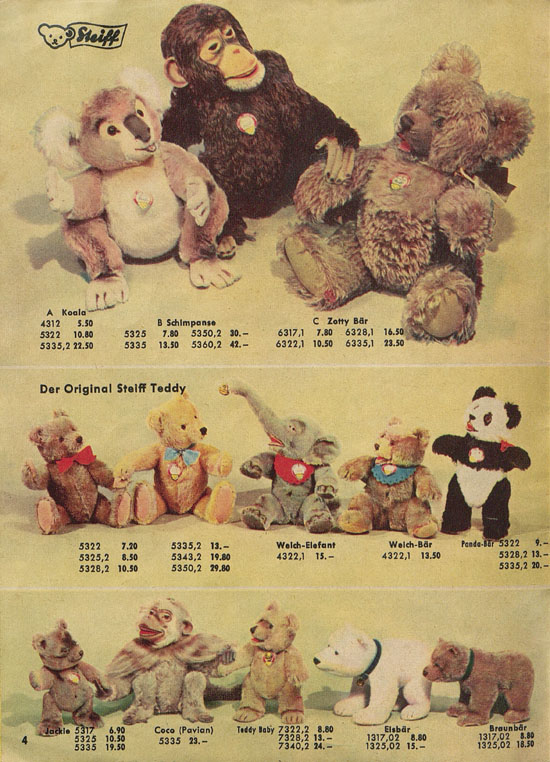 Seite 4 Steiff Der Zoo fürs Kind KAD 55 Katalog 1955