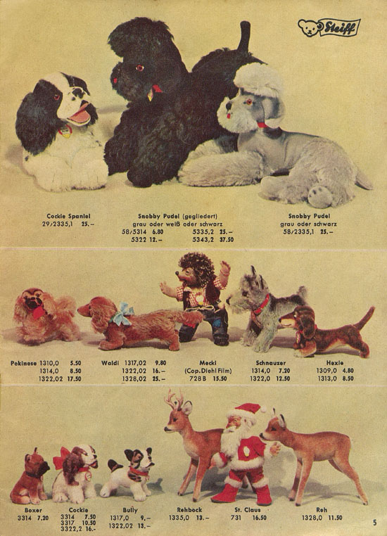 Seite 5 Steiff Der Zoo fürs Kind KAD 55 Katalog 1955