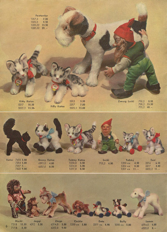 Seite 6 Steiff Der Zoo fürs Kind KAD 55 Katalog 1955