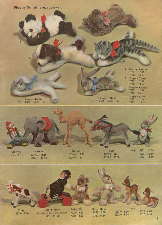 Seite 7 Steiff Der Zoo fürs Kind KAD 55 Katalog 1955