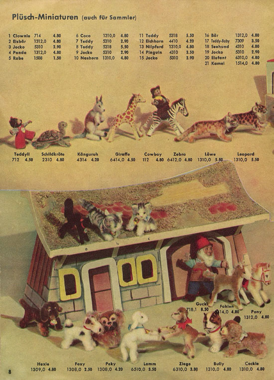 Seite 8 Steiff Der Zoo fürs Kind KAD 55 Katalog 1955