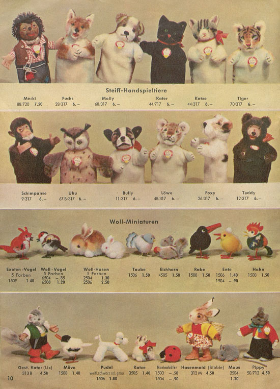 Seite 10 Steiff Der Zoo fürs Kind KAD 55 Katalog 1955