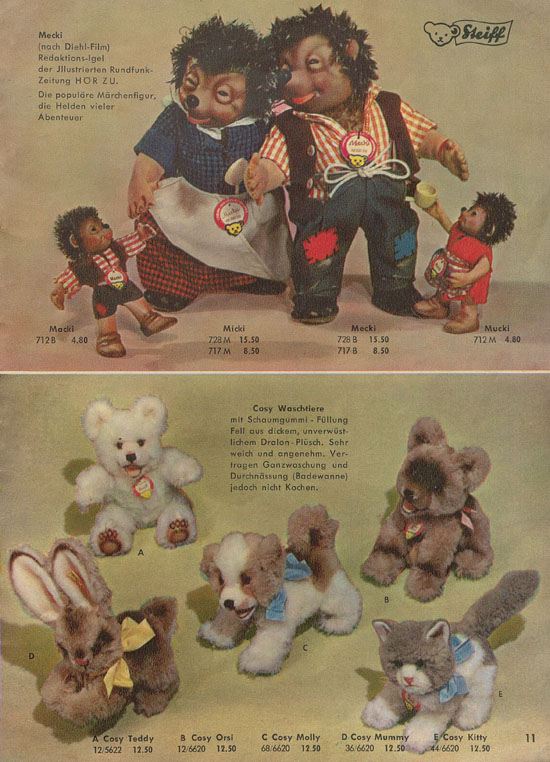 Seite 11 Steiff Der Zoo fürs Kind KAD 55 Katalog 1955