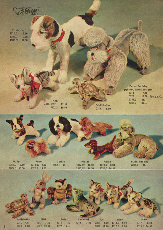 Steiff Der Zoo fürs Kind Katalog 1957