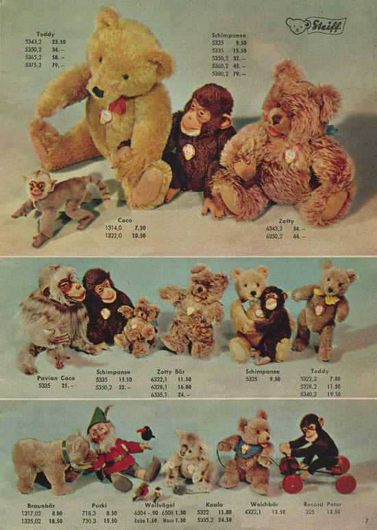 Seite 7 Steiff Der Zoo fürs Kind Katalog 1957