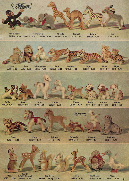 Seite 9 Steiff Der Zoo fürs Kind Katalog 1957