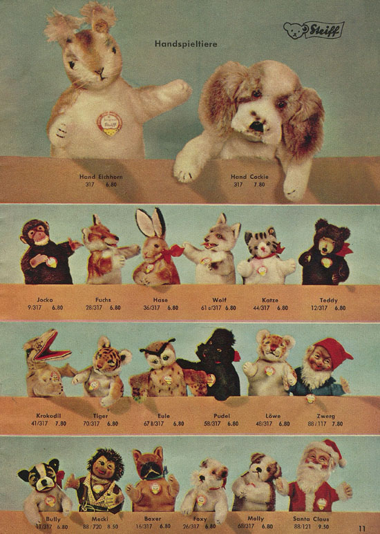 Steiff Der Zoo fürs Kind Katalog 1957