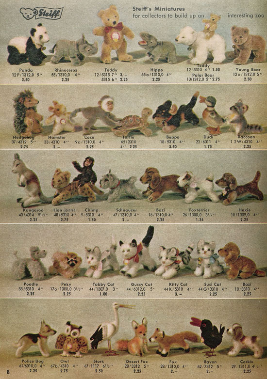 Seite 8 Margarete Steiff Realistic Plush Animals 1957