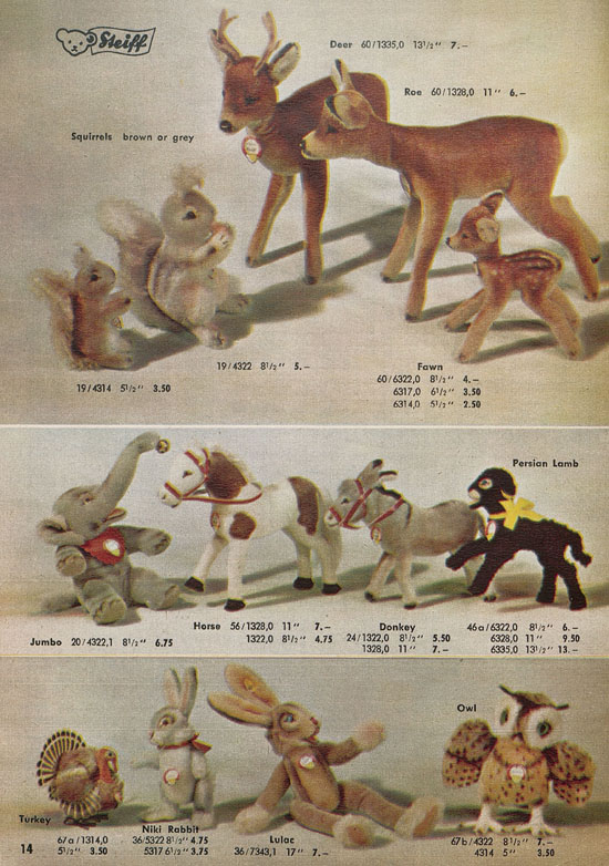 Seite 14 Margarete Steiff Realistic Plush Animals 1957