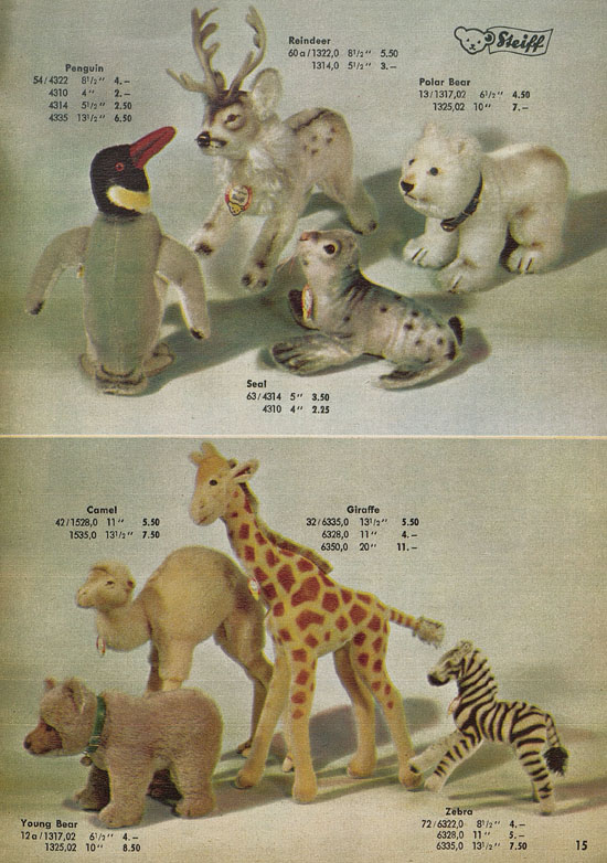 Margarete Steiff Realistic Plush Animals 1957