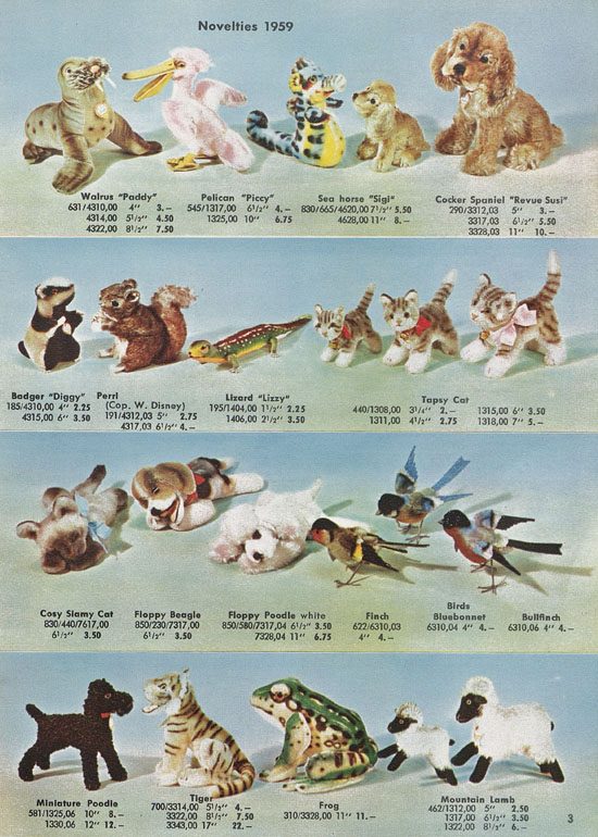 Seite 3 Margarete Steiff Katalog 1959