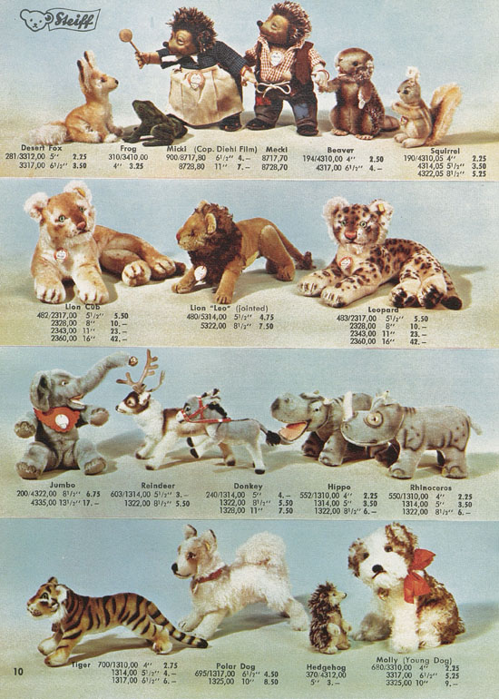 Seite 10 Margarete Steiff Katalog 1959