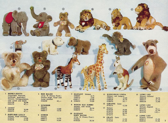Seite 5 Margarete Steiff Katalog KAD 70 1970