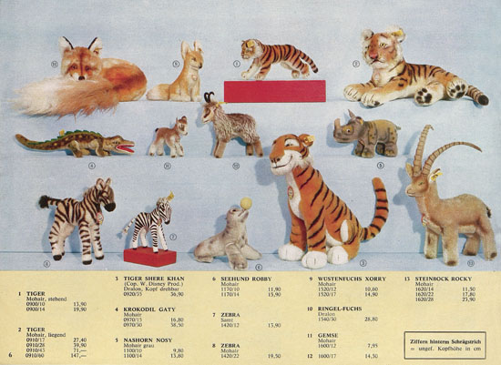 Seite 6 Margarete Steiff Katalog KAD 70 1970