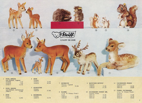 Seite 7 Margarete Steiff Katalog KAD 70 1970