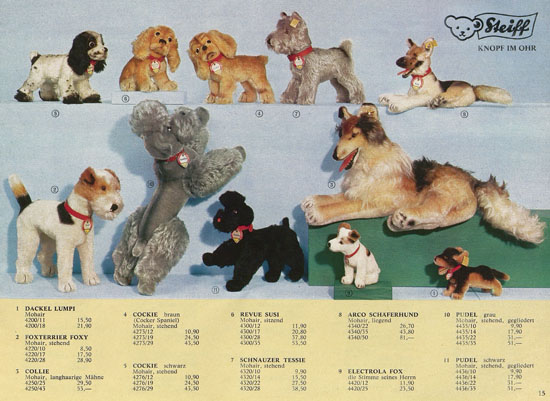 Seite 15 Margarete Steiff Katalog KAD 70 1970