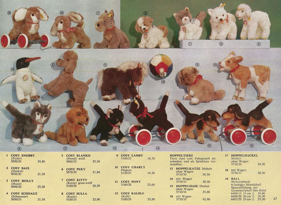 Seite 17 Margarete Steiff Katalog KAD 70 1970