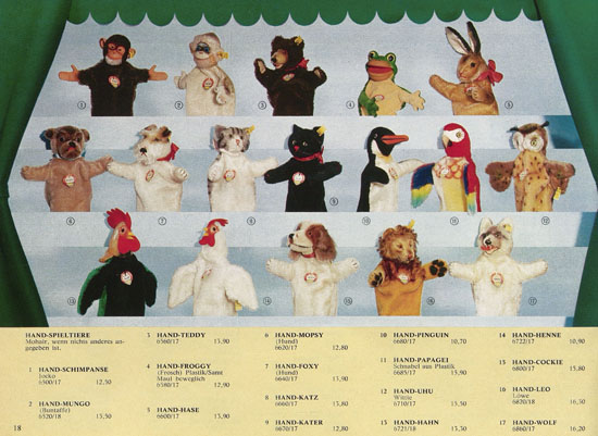 Seite 18 Margarete Steiff Katalog KAD 70 1970