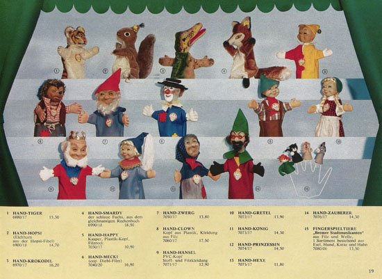 Seite 19 Margarete Steiff Katalog KAD 70 1970