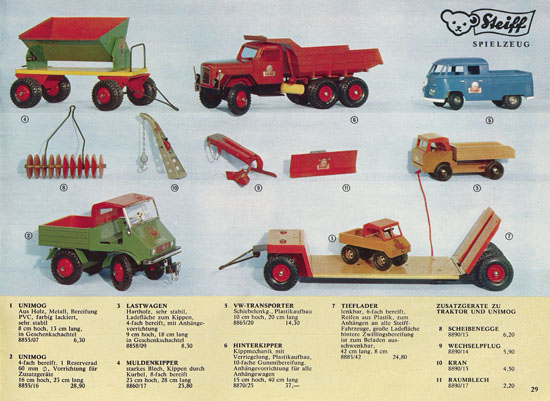 Seite 29 Margarete Steiff Katalog KAD 70 1970