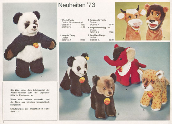 Margarete Steiff Katalog 1973