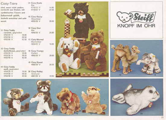 Margarete Steiff Katalog 1973