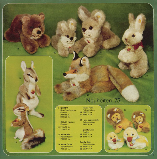 Seite 3 Margarete Steiff Katalog KD 75 1975