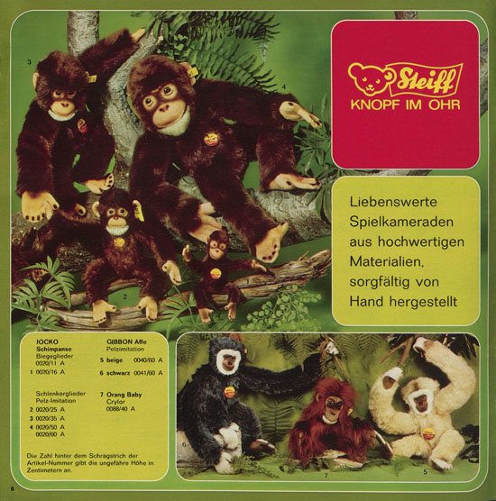 Seite 8 Margarete Steiff Katalog KD 75 1975